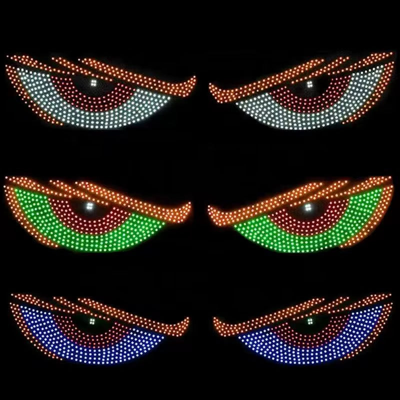 Dynamic RGB Devil's Eye LED Screen Application Control Windshield Window