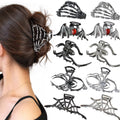 Gothic Large Metal Spider Net Ghost Hand Hair Claw Clips for Women and Girls Skeleton Spooky Halloween
Hair Styling Accessories