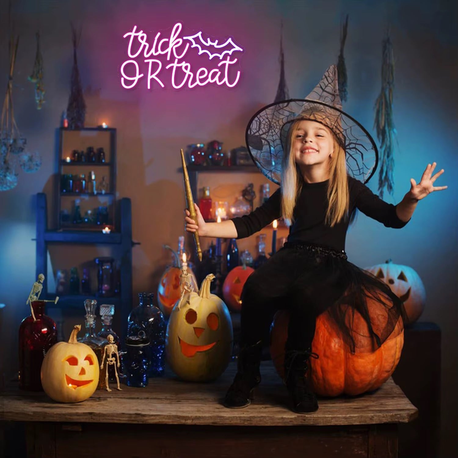 Halloween Trick Treat Bat LED