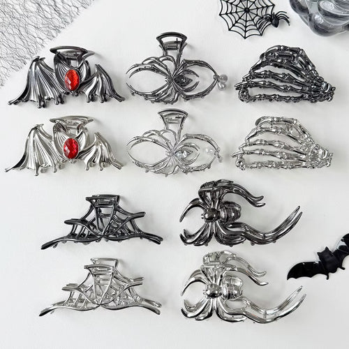 Gothic Large Metal Spider Net Ghost Hand Hair Claw Clips for Women and Girls Skeleton Spooky Halloween
Hair Styling Accessories