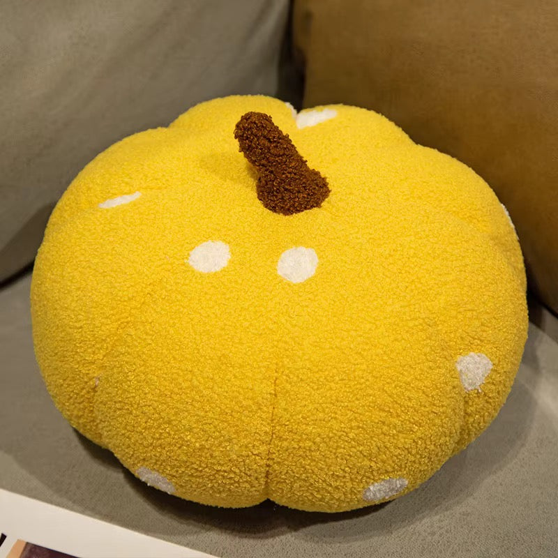 Halloween 20cm 28cm 35 cm Polka Dot Pumpkin Shaped Home Decor Pillows Soft Comfy Teddy Velvet Cushion
Pillow