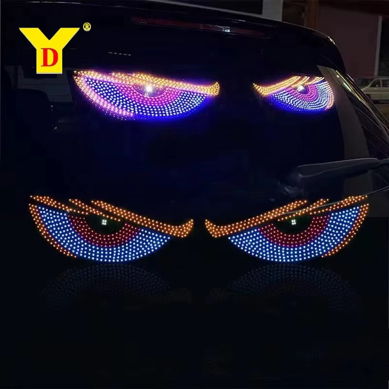 Dynamic RGB Devil's Eye LED Screen Application Control Windshield Window