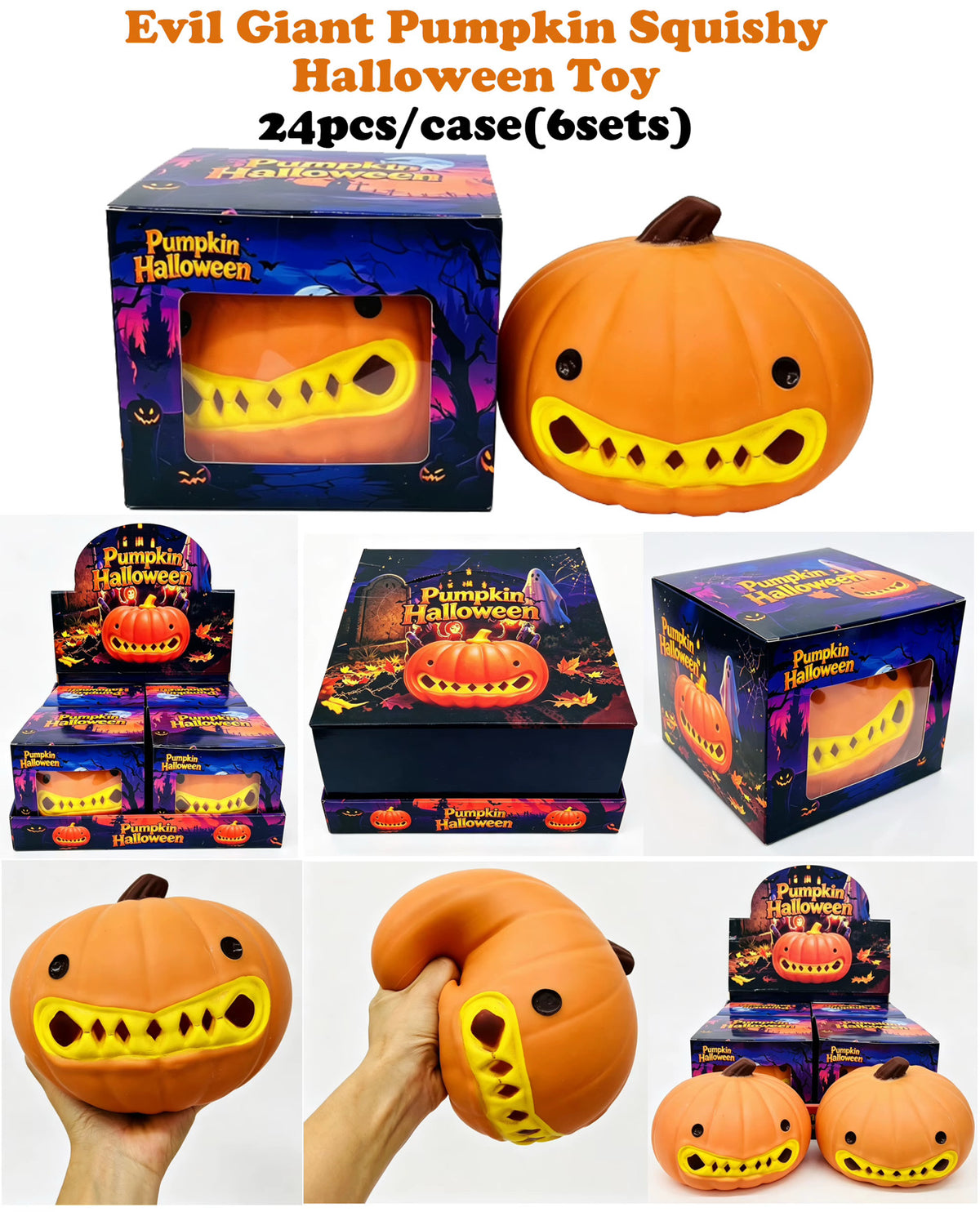 Evil Giant Pumpkin Squishy
Halloween Toy