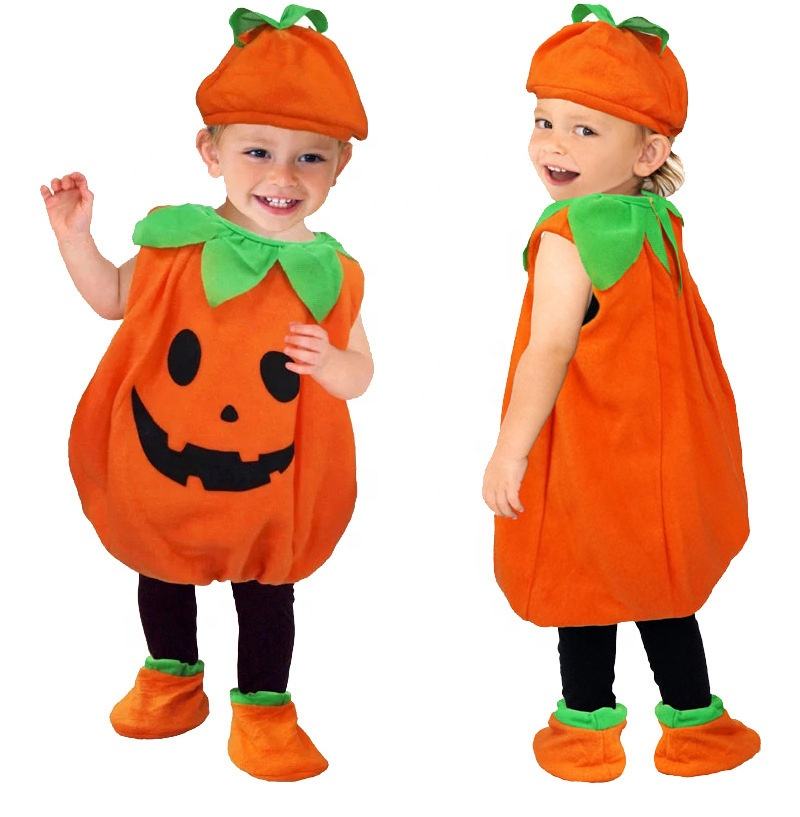 Newborn Toddler Baby Girl Boy Halloween Pumpkin Costume