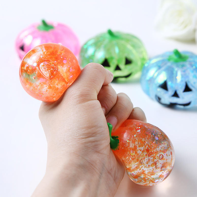 Halloween Pumpkin Squeeze Ball Stress Relief Pressure Squishy Squeeze Toys