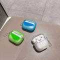 Stylish Lightweight AIRPOD Case Luminous Quicksand Design Eco-Friendly Anti-Lost Features Keychain