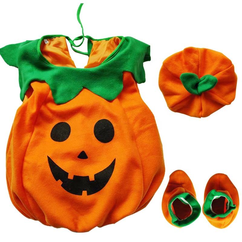 Newborn Toddler Baby Girl Boy Halloween Pumpkin Costume