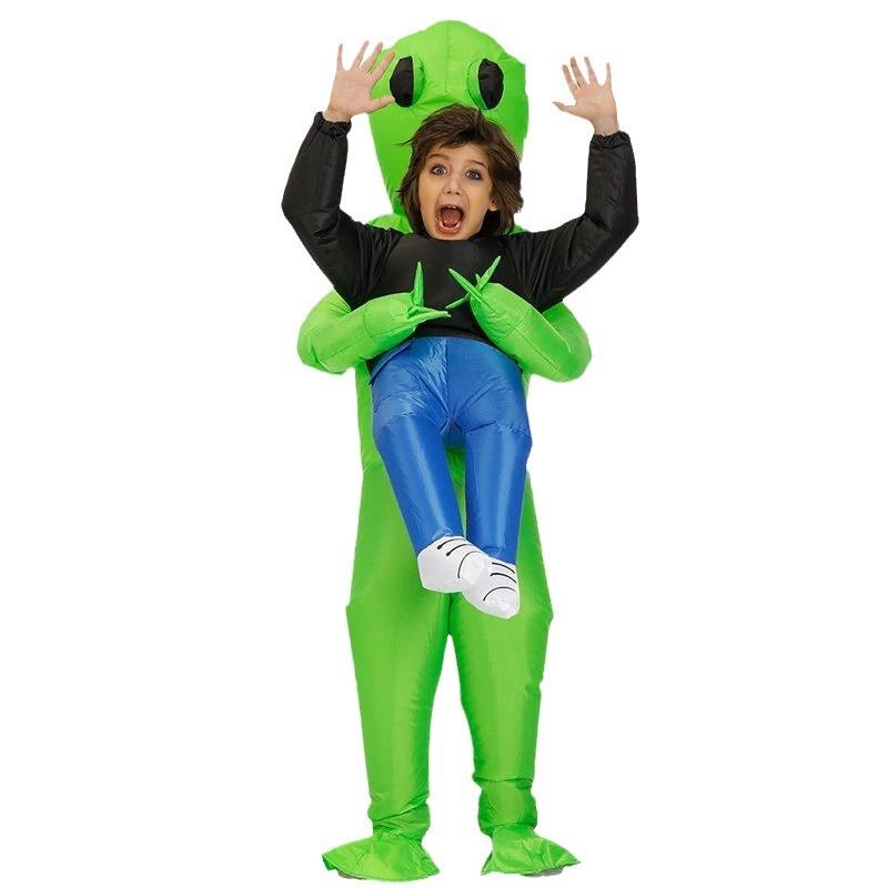 Alien Inflatable Costume, Waterproof Adult Halloween Costume, Funny Alien Party Outfit for Kids & Adults