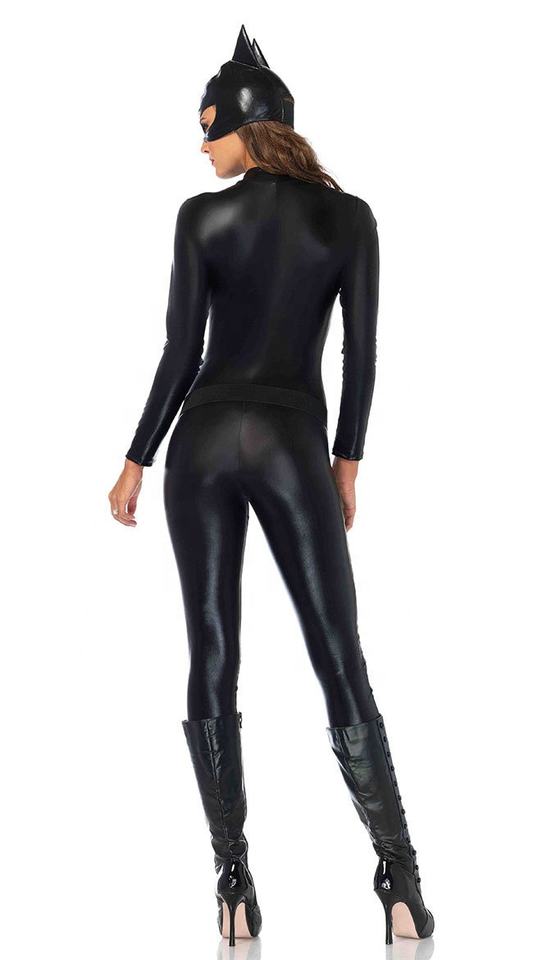 Women's Fullbody Black Catsuit Halloween Costume