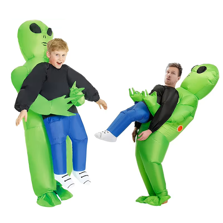 Alien Inflatable Costume, Waterproof Adult Halloween Costume, Funny Alien Party Outfit for Kids & Adults