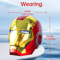 Iron Man Helmet Jarvis 1:1 Collectible MK5 Smart Mask Voice-Controlled 3-in-1 Technology Light-Up Matte Gold