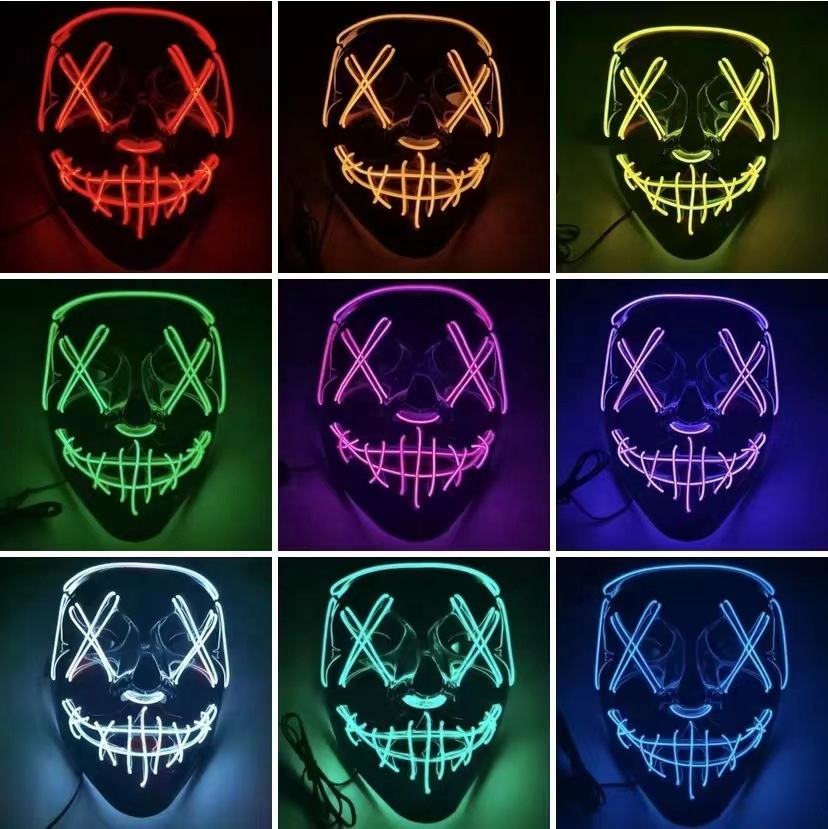 Halloween Mask LED Light up Mask and Gloves