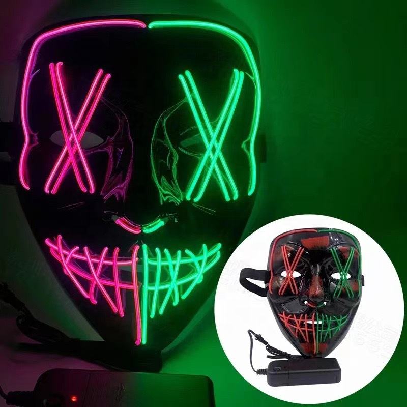 Halloween Mask LED Light up Mask and Gloves