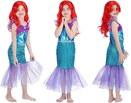 Little Girls Mermaid Princess Costume for Girls