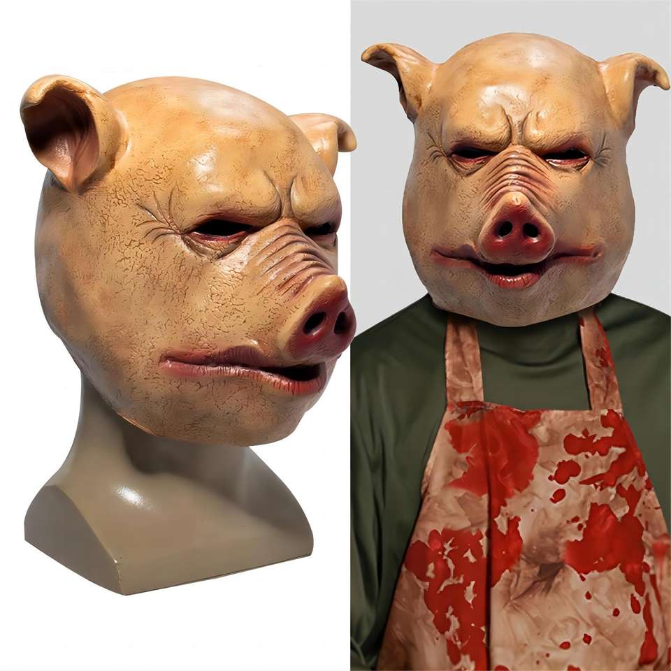 New Scary Horror Latex Pig Head Mask