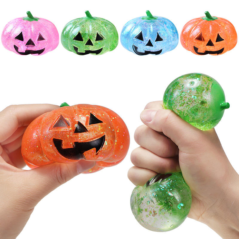 Halloween Pumpkin Squeeze Ball Stress Relief Pressure Squishy Squeeze Toys