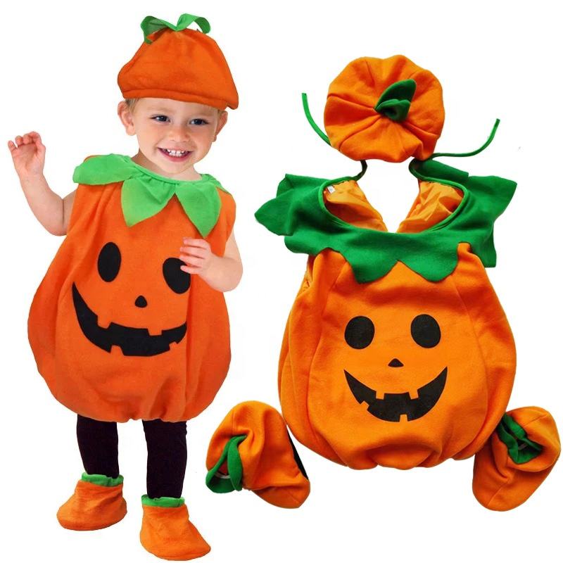 Newborn Toddler Baby Girl Boy Halloween Pumpkin Costume