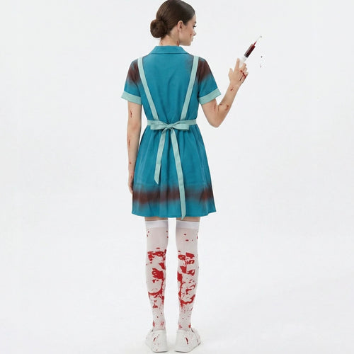 Zombie Nurse Costume Bloody Horror Cosplay Outfit