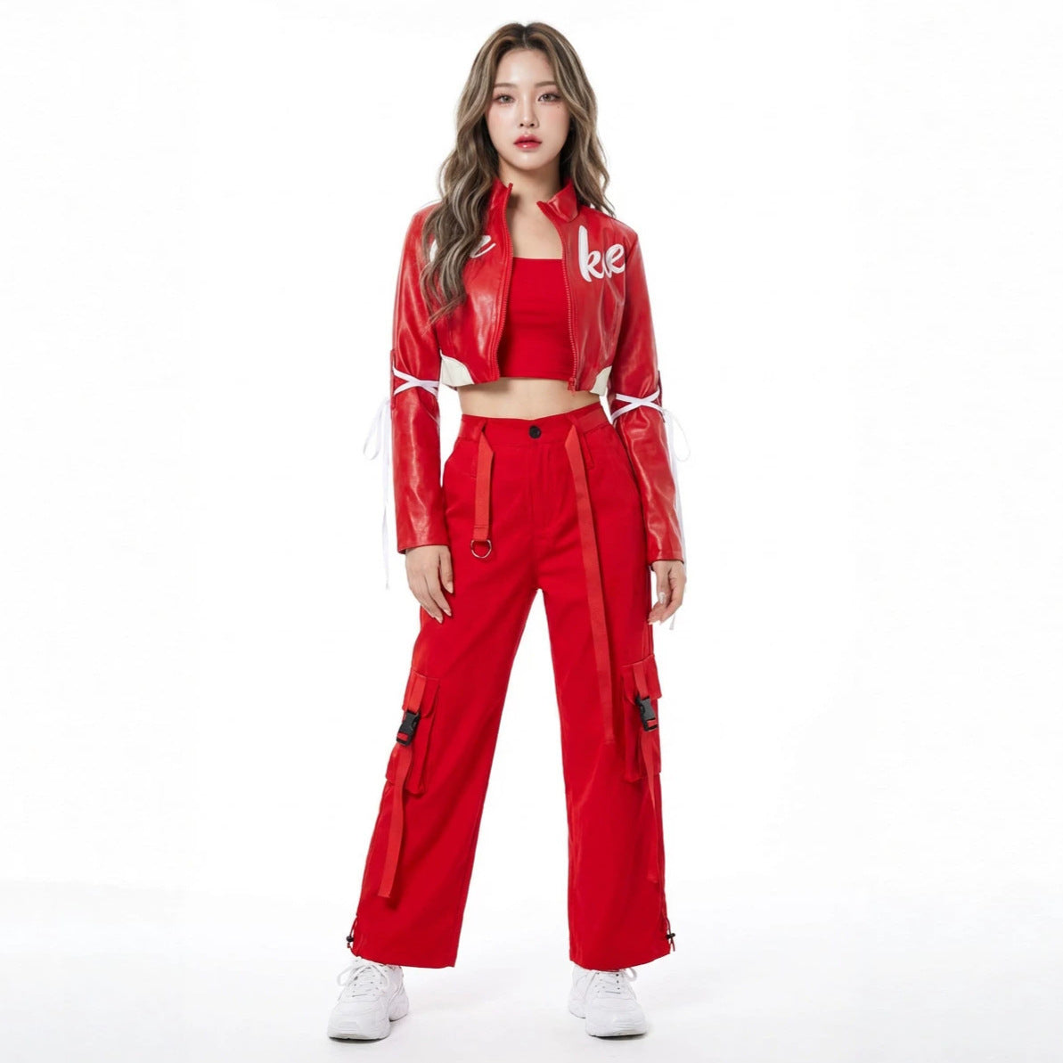 Red Hip Hop Jazz Dance Costume