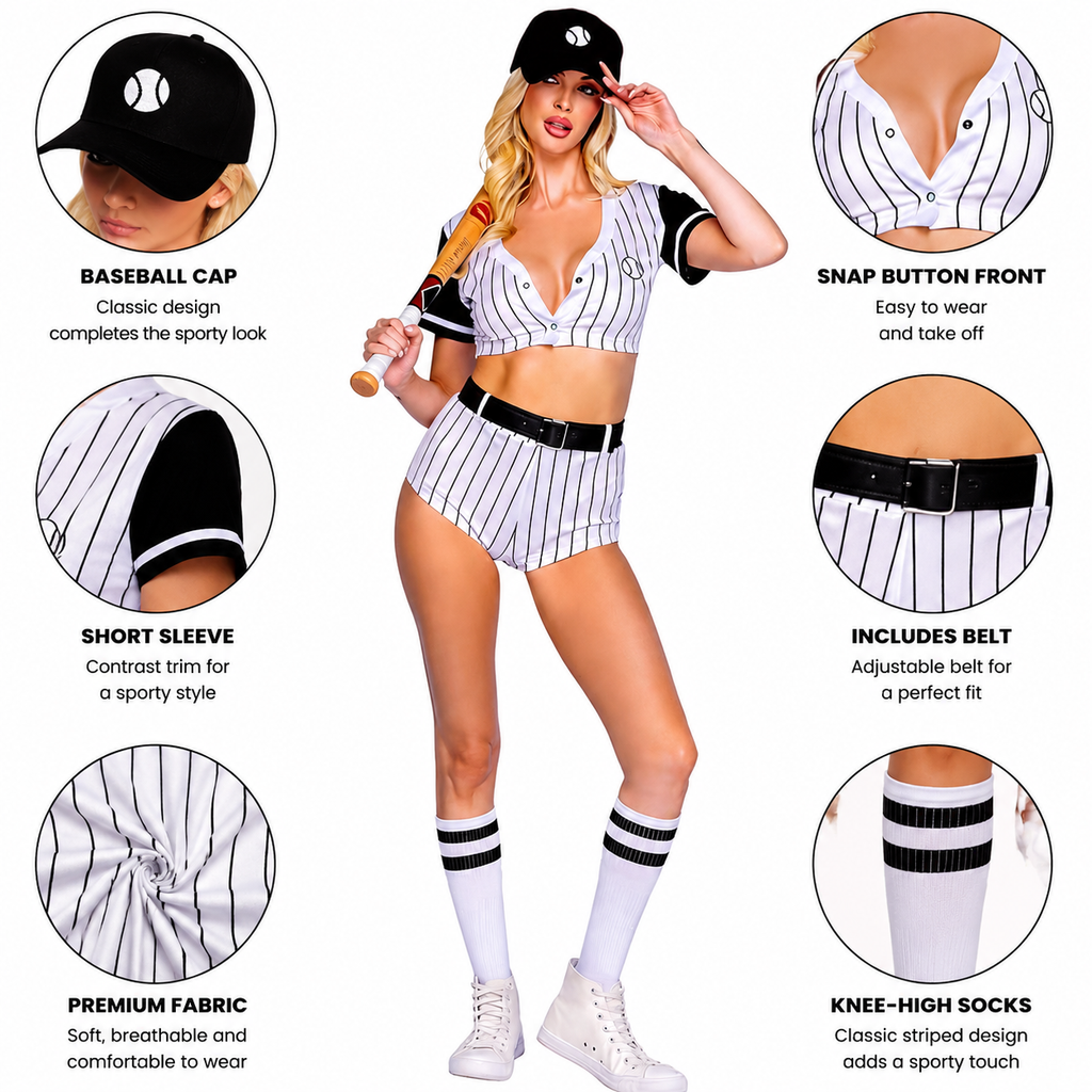 Cheerleader Costume Baseball Sports Cosplay
