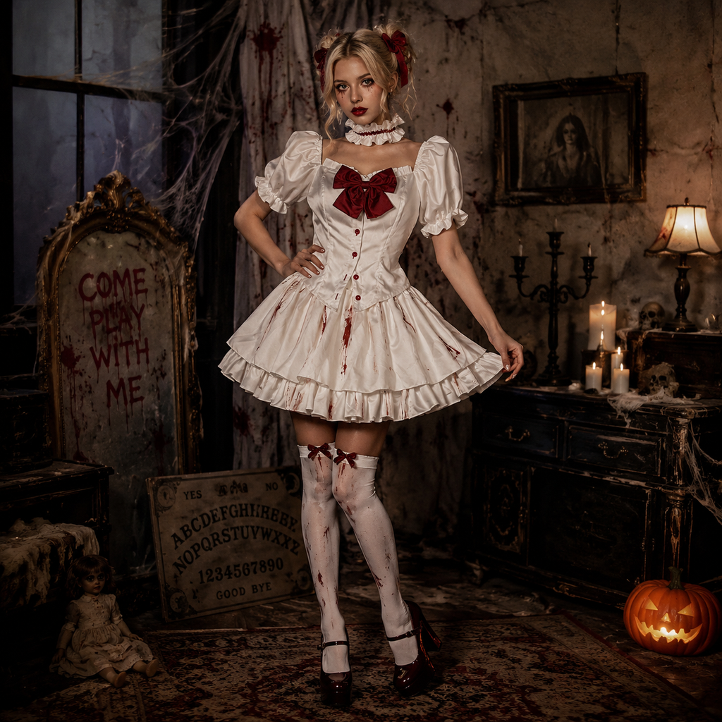 Gothic Doll Costume Dark Academia Horror