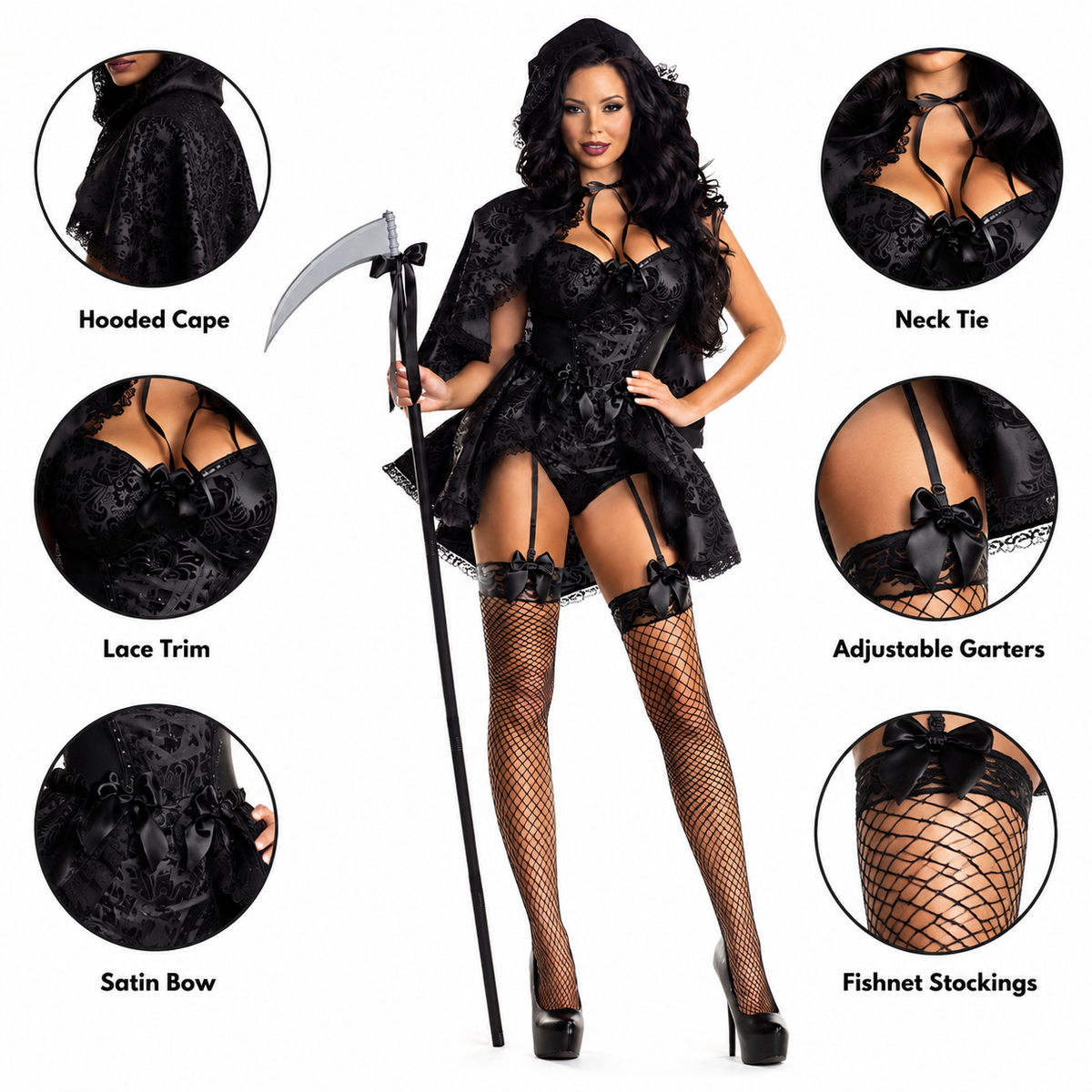 Grim Reaper Costume Gothic Vampire